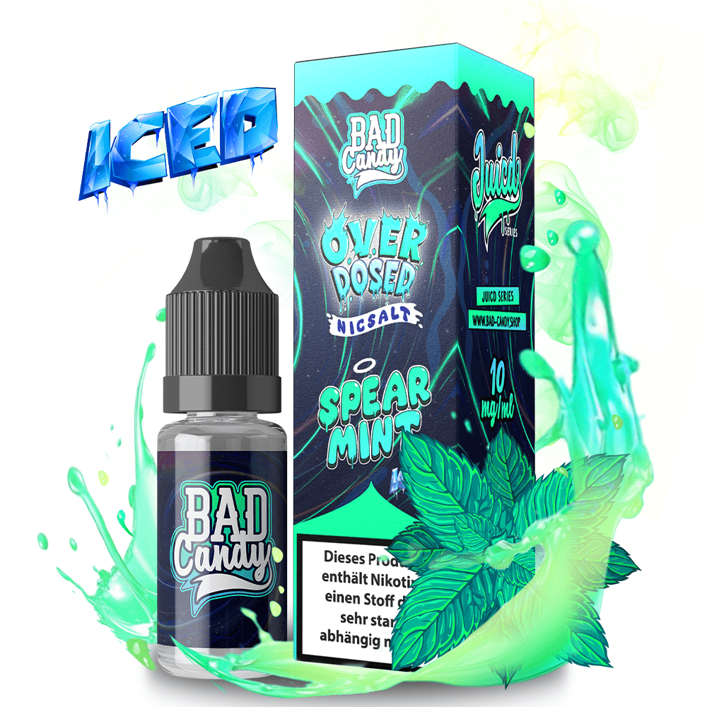 Bad Candy Nikotinsalz - Spearmint Iced - Overdosed 10ml Liquid 10mg 