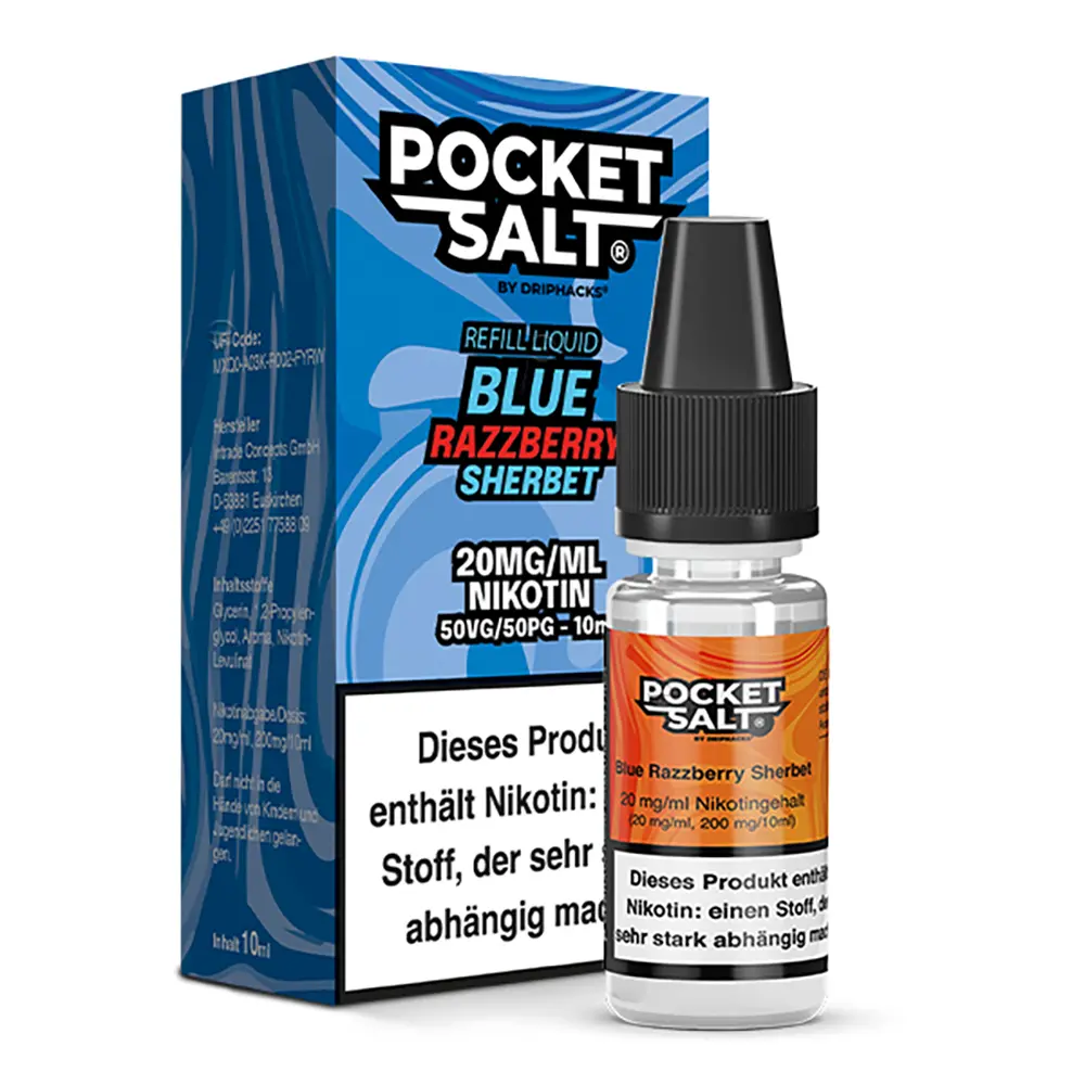 Pocket Salt Blue Razzberry Sherbet Nikotinsalz Liquid 20mg