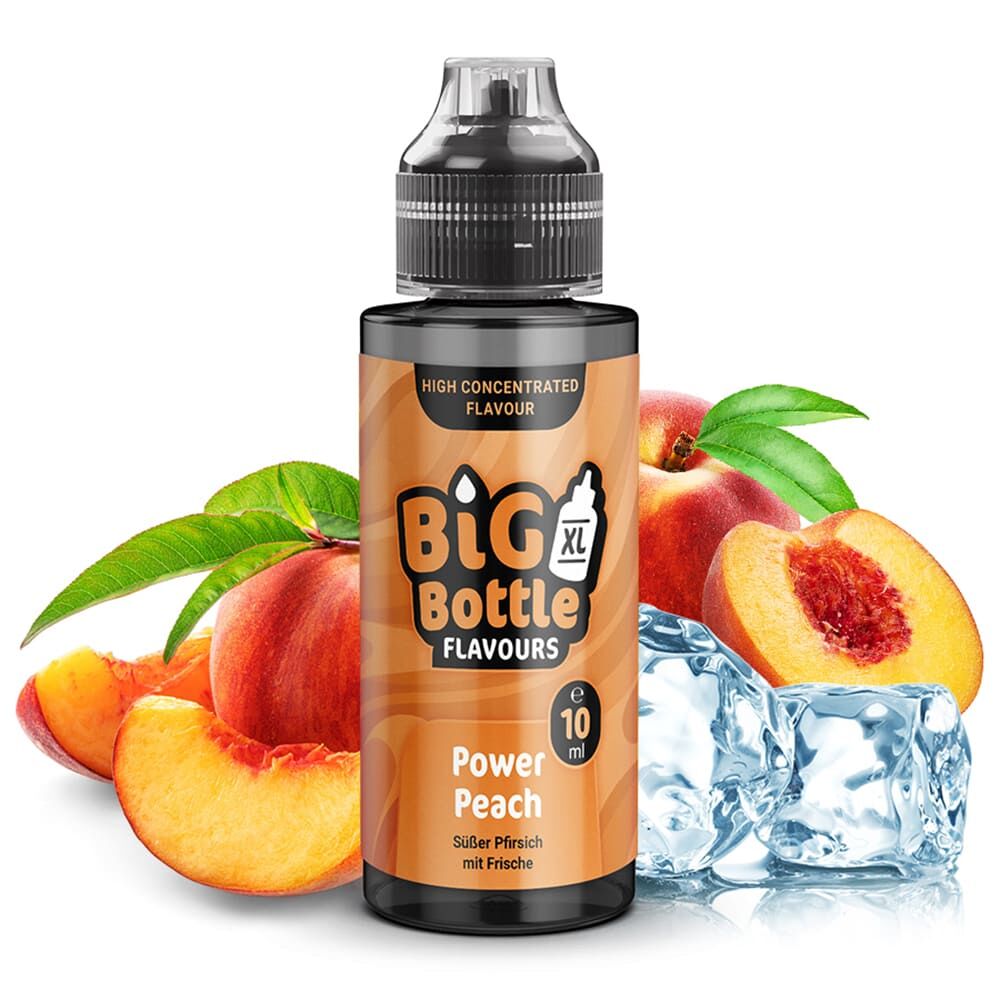 Big Bottle Flavours Aroma - Power Peach - 10ml in 120ml Flasche 