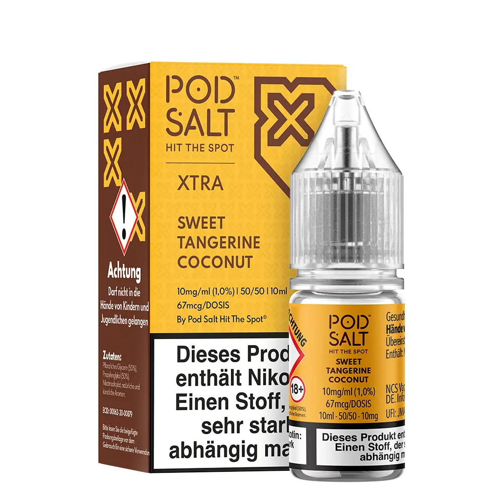 Pod Salt Xtra Nikotinsalz - Sweet Tangerine Coconut - Liquid 10mg 10ml 