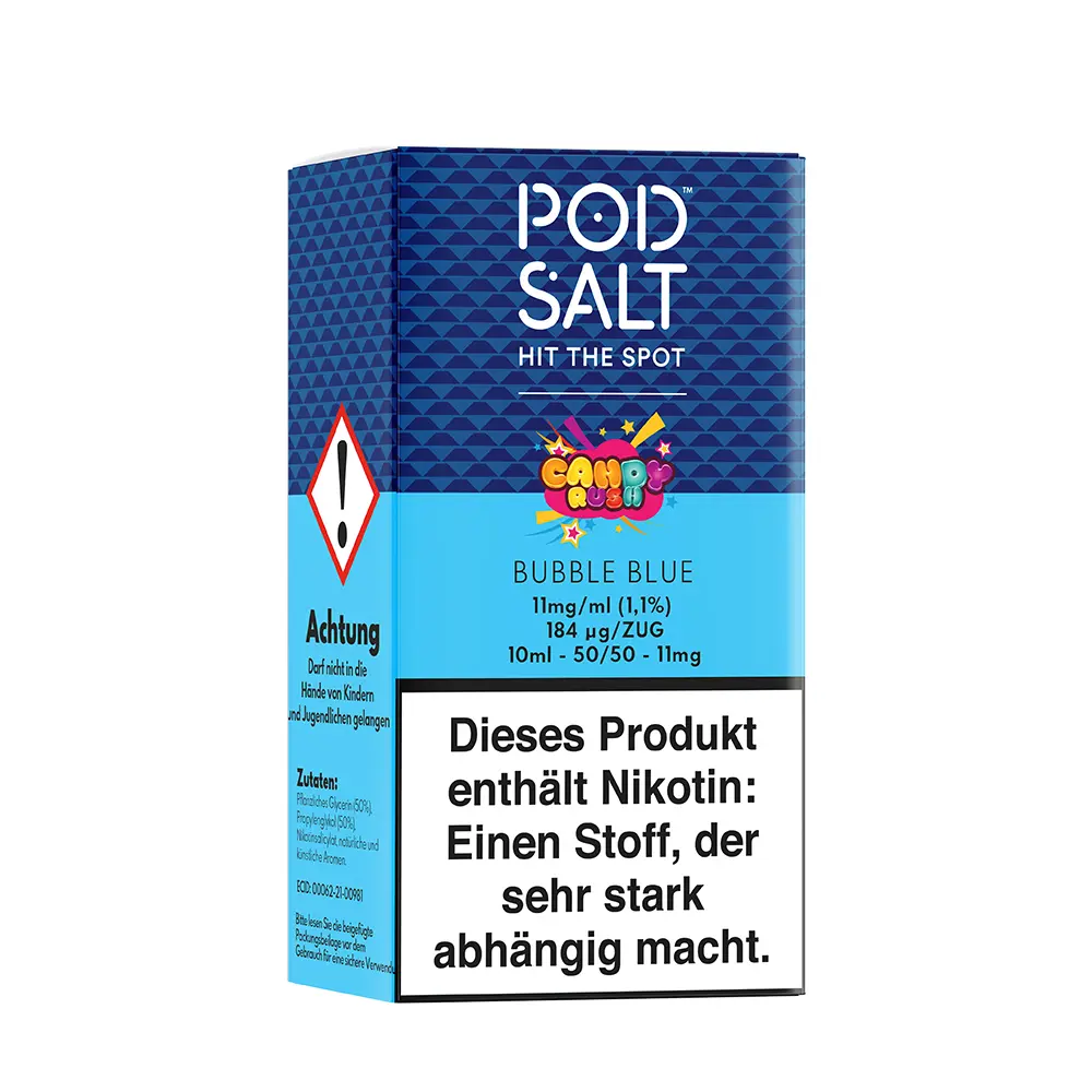 Pod Salt Fusion - Bubble Blue - 10ml Liquid 11mg Nikotinsalz 