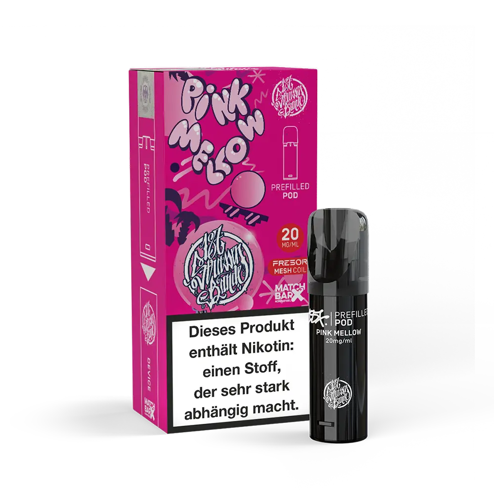 187 Strassenbande - Pink Mellow - E-Shisha Pod 20mg Nikotinsalz