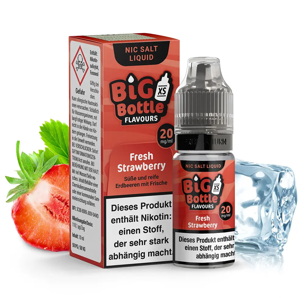 Big Bottle Flavours - Fresh Strawberry - 10ml 20mg Nikotinsalz  