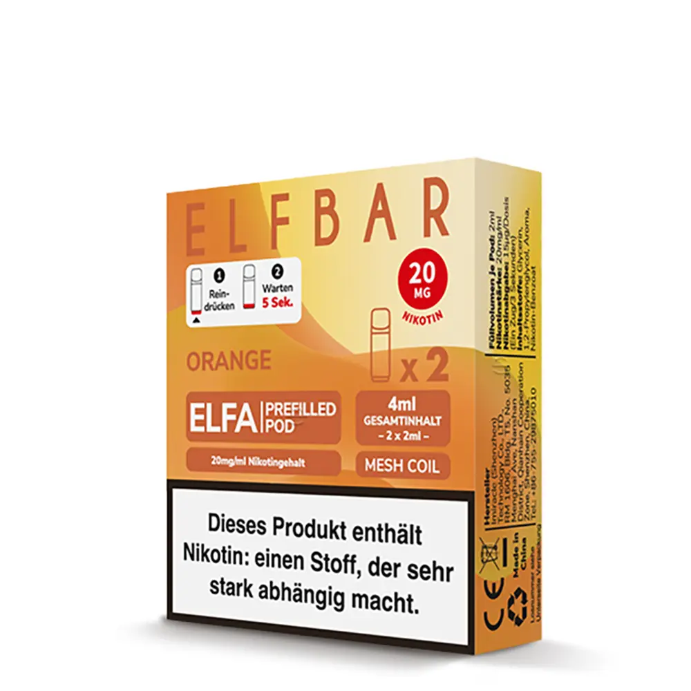 Elfbar Elfa Einweg Pod - Orange - 20mg Nikotinsalz 2ml 