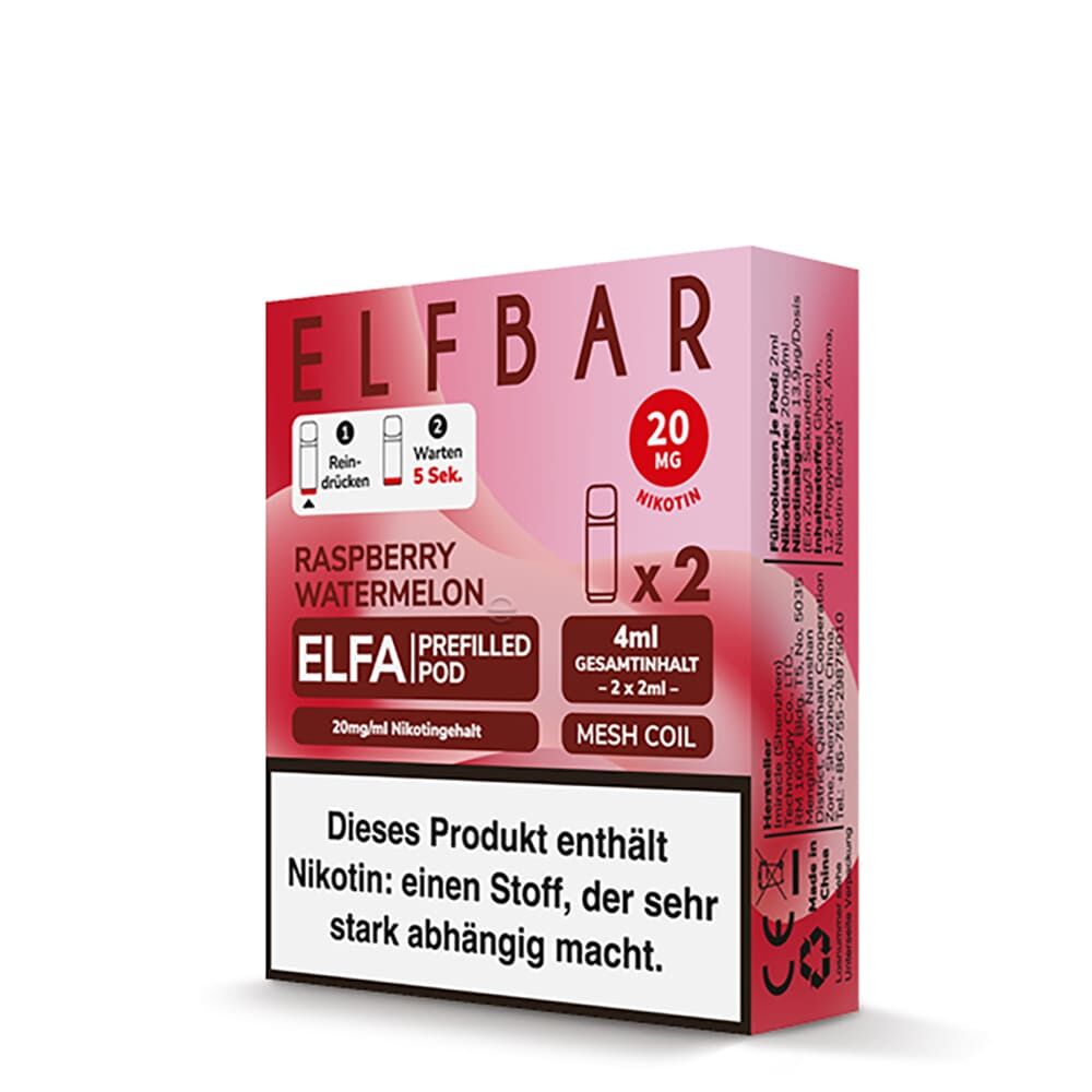 Elfbar Elfa Einweg Pod - Raspberry Watermelon - 20mg Nikotinsalz