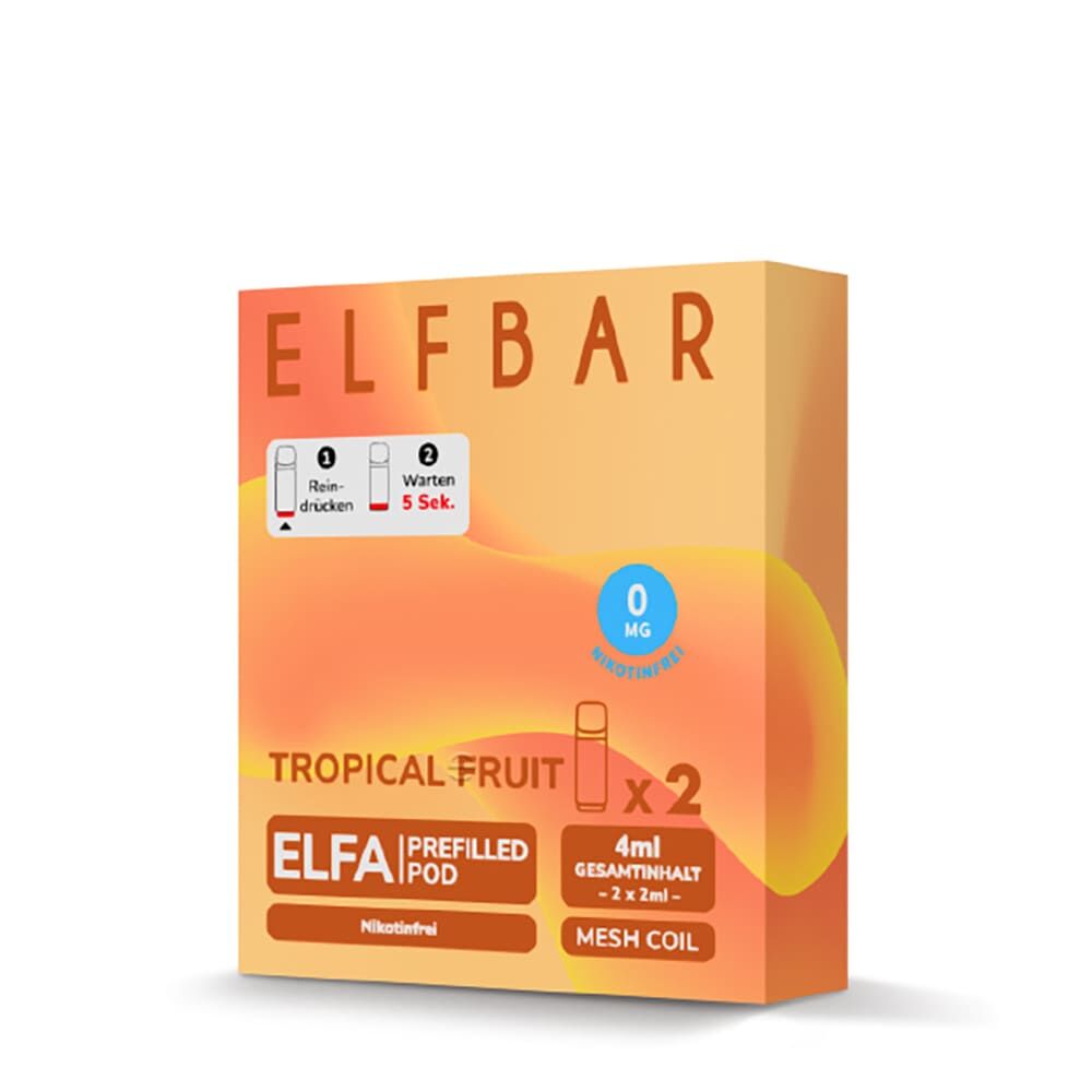 Elfbar Elfa Einweg Pod - Tropical Fruit - 0mg 2ml 