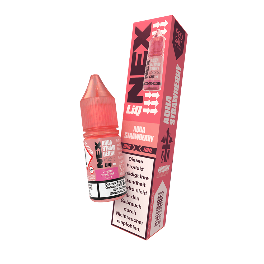 Nex Liq Nikotinsalz - Aqua Strawberry - 0mg Liquid 10ml 