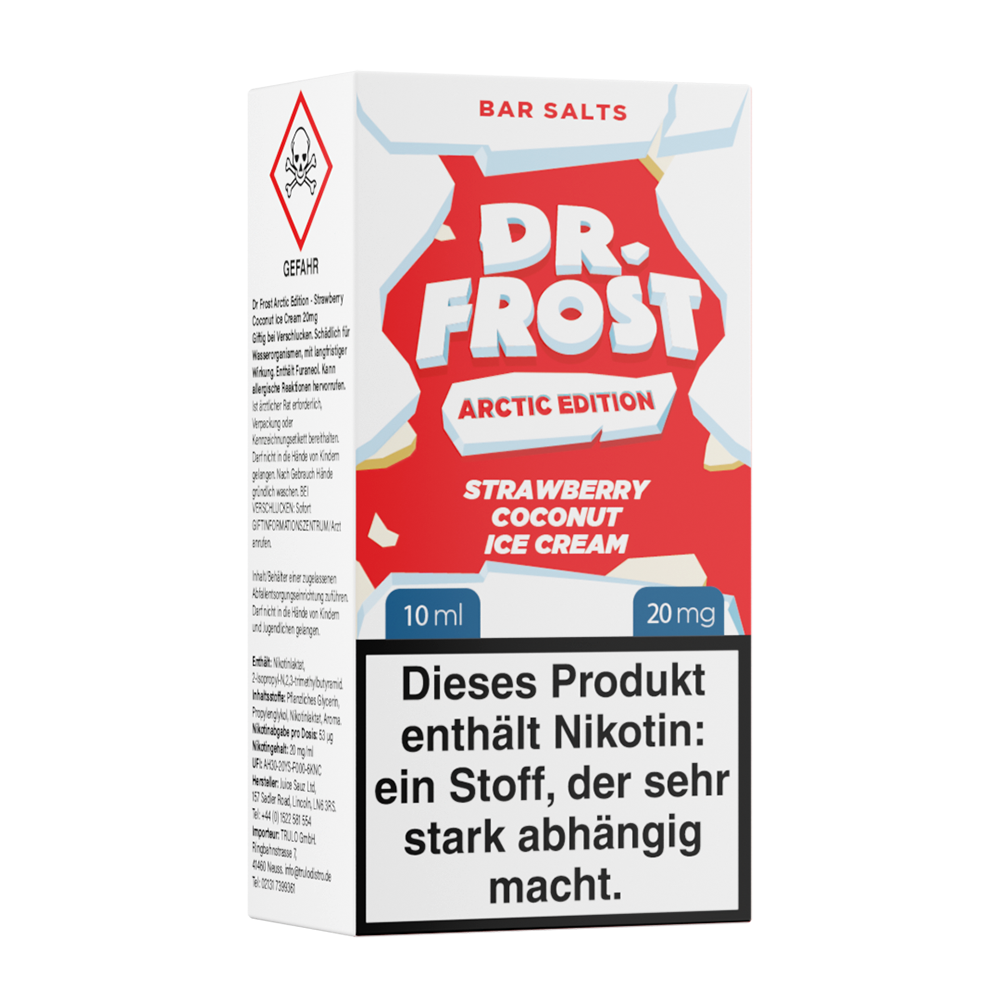 Dr. Frost Nikotinsalz Strawberry Coconut Ice Cream Liquid 20mg