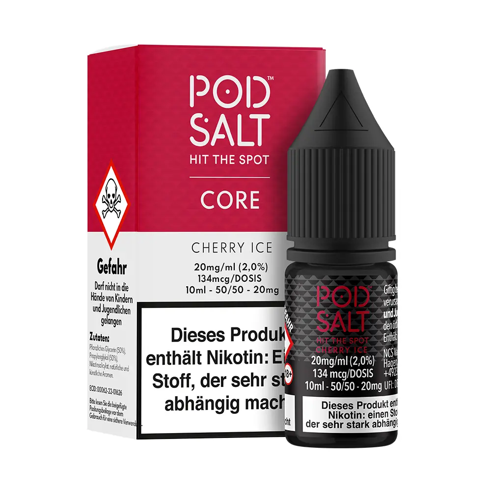 Pod Salt Core Nikotinsalz - Cherry Ice - Liquid 20mg 10ml 