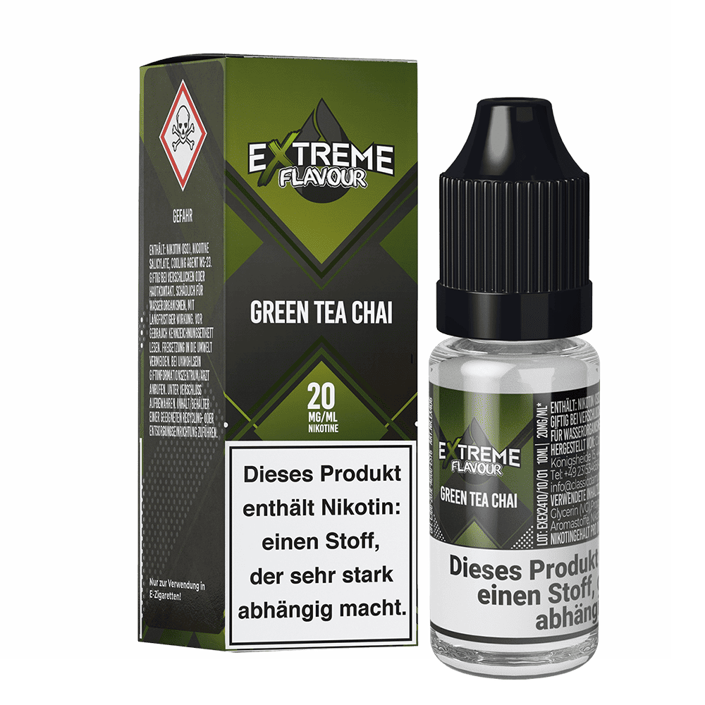 Extreme Flavour - Green Tea Chai - 20mg 10ml Hybrid-Nikotinsalzliquid  C