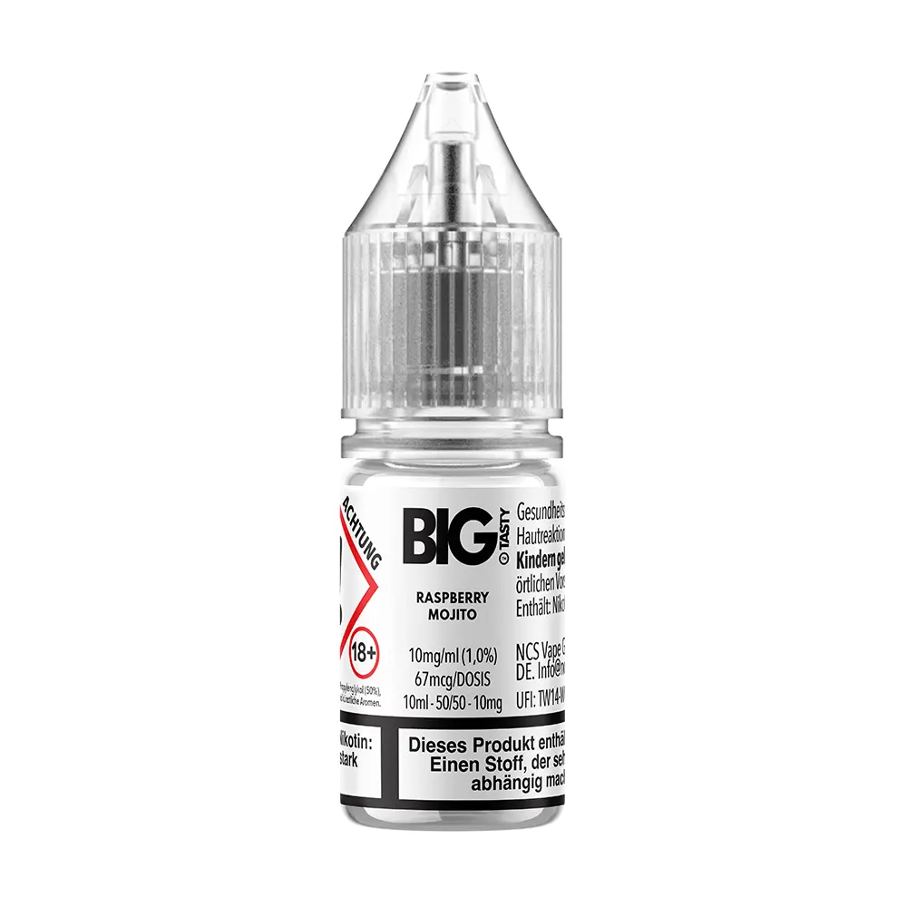 Big Tasty - Raspberry Mojito - 10mg 10ml Nikotinsalz Overdosed Liquid 