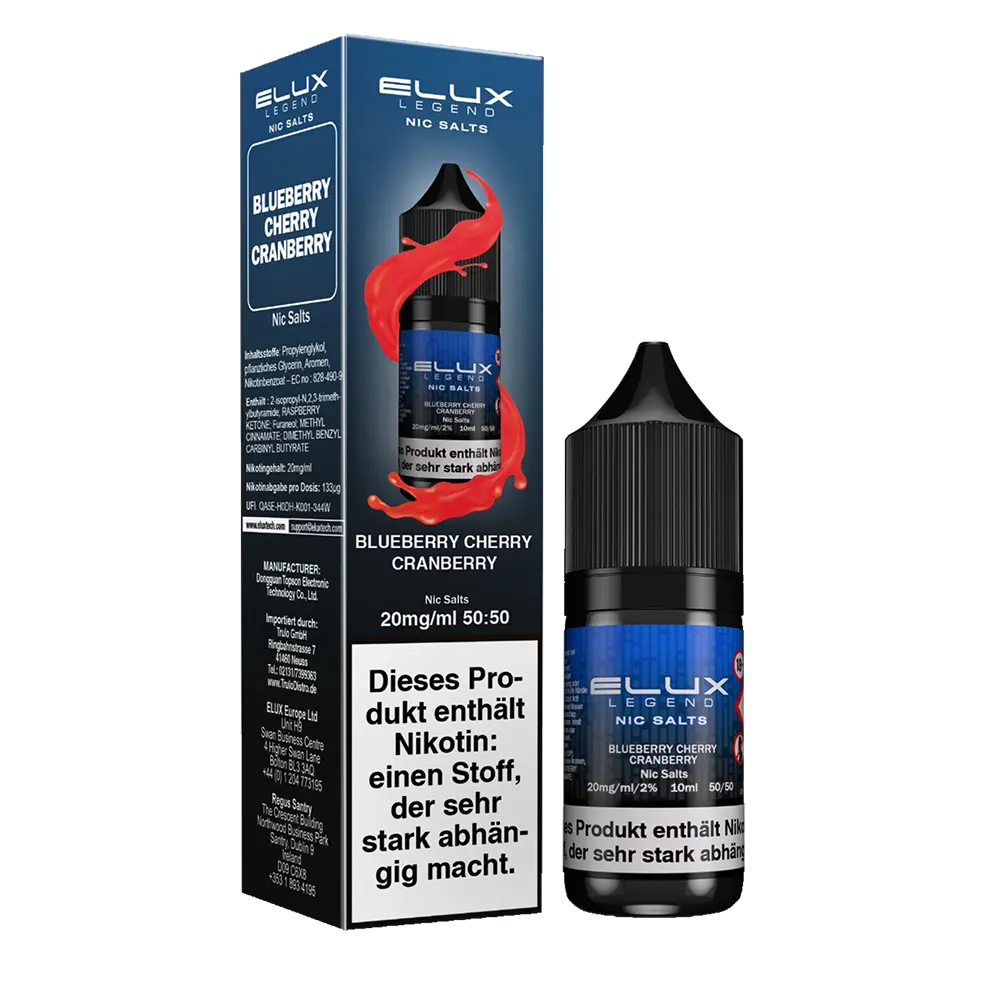 Elux Blueberry Cherry Cranberry - Nikotinsalz Liquid 10mg 10ml