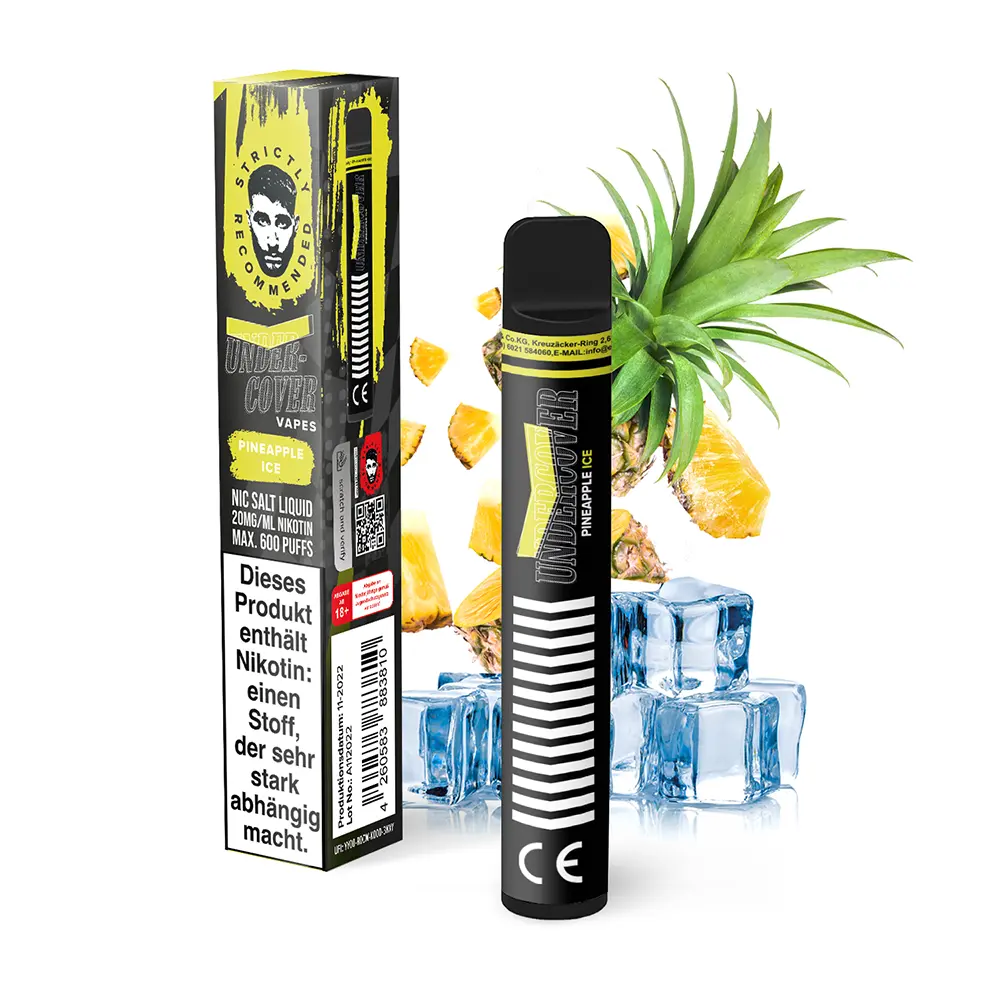 Undercover Vapes Pineapple Ice 20mg Einweg E-Zigarette 