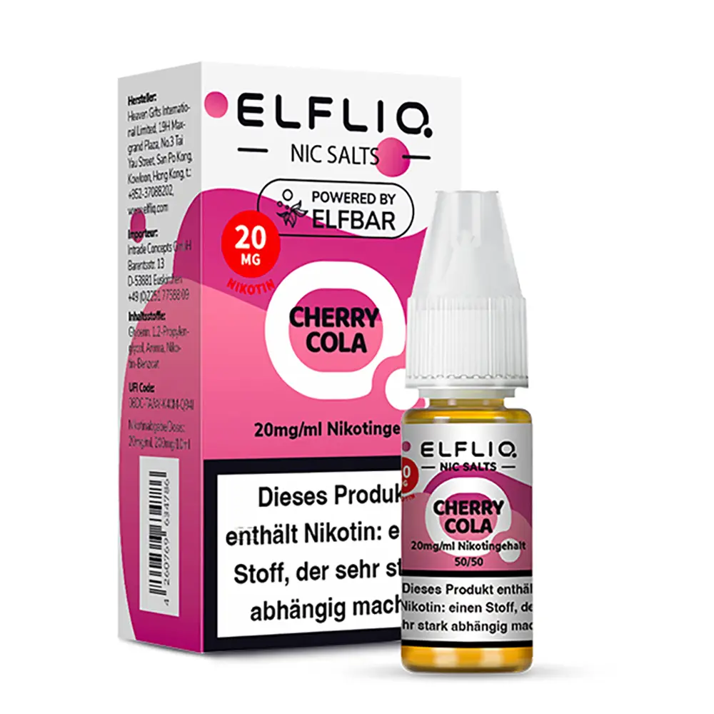 Elfliq by Elfbar Nikotinsalz - Cherry Cola - Liquid 20mg 10ml - 