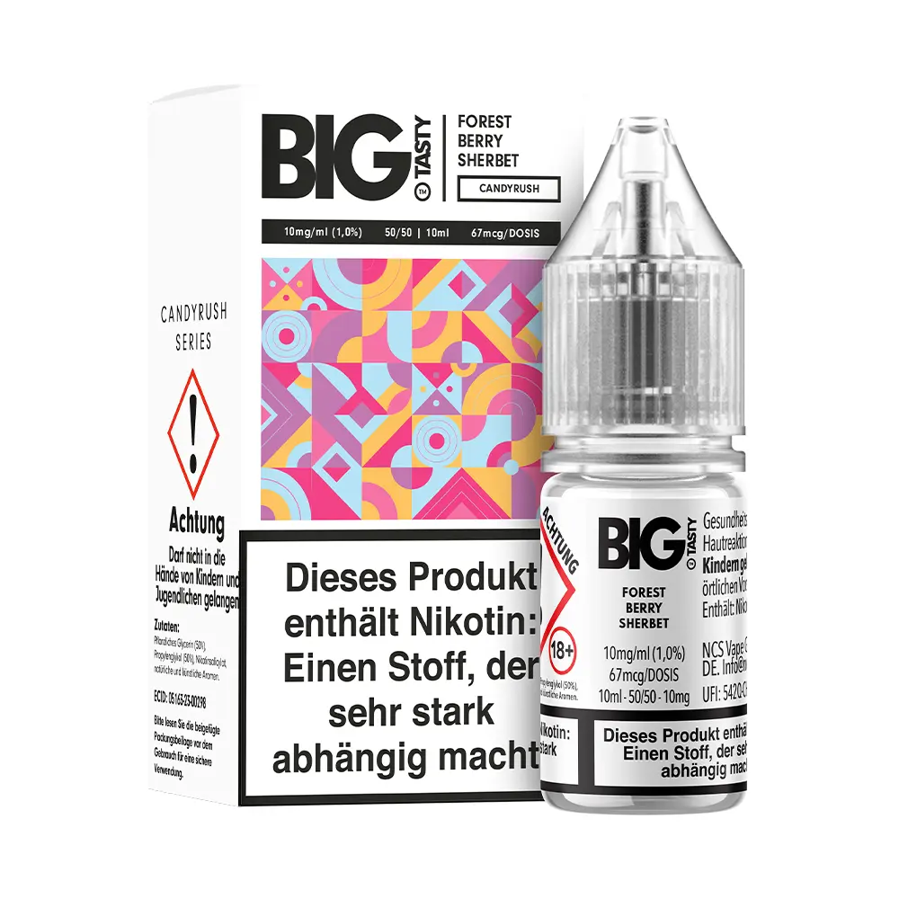 Big Tasty - Forest Berry Sherbet - 10mg 10ml Nikotinsalz Overdosed Liquid 