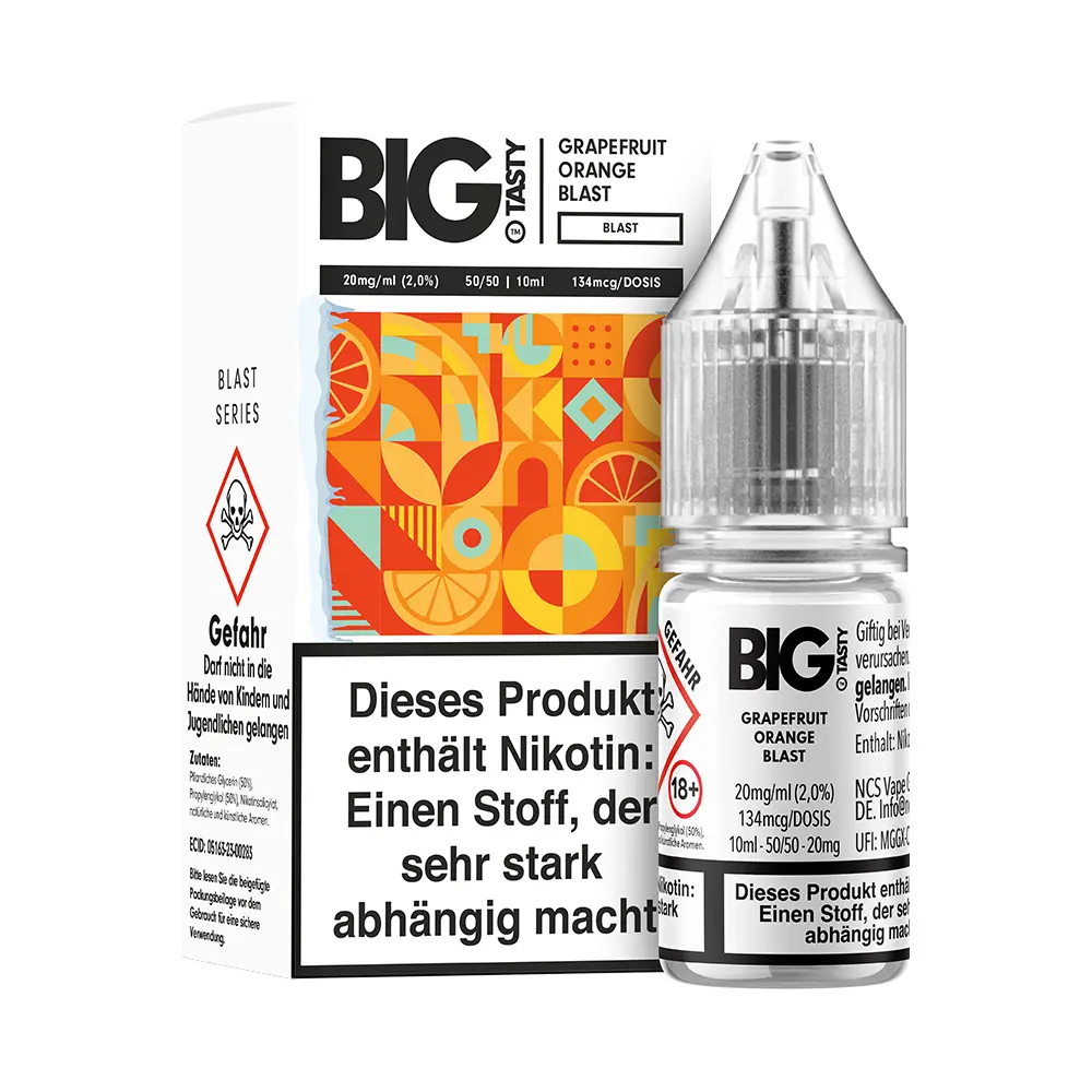 Big Tasty - Grapefruit Orange Blast - 20mg 10ml Nikotinsalz Overdosed Liquid 