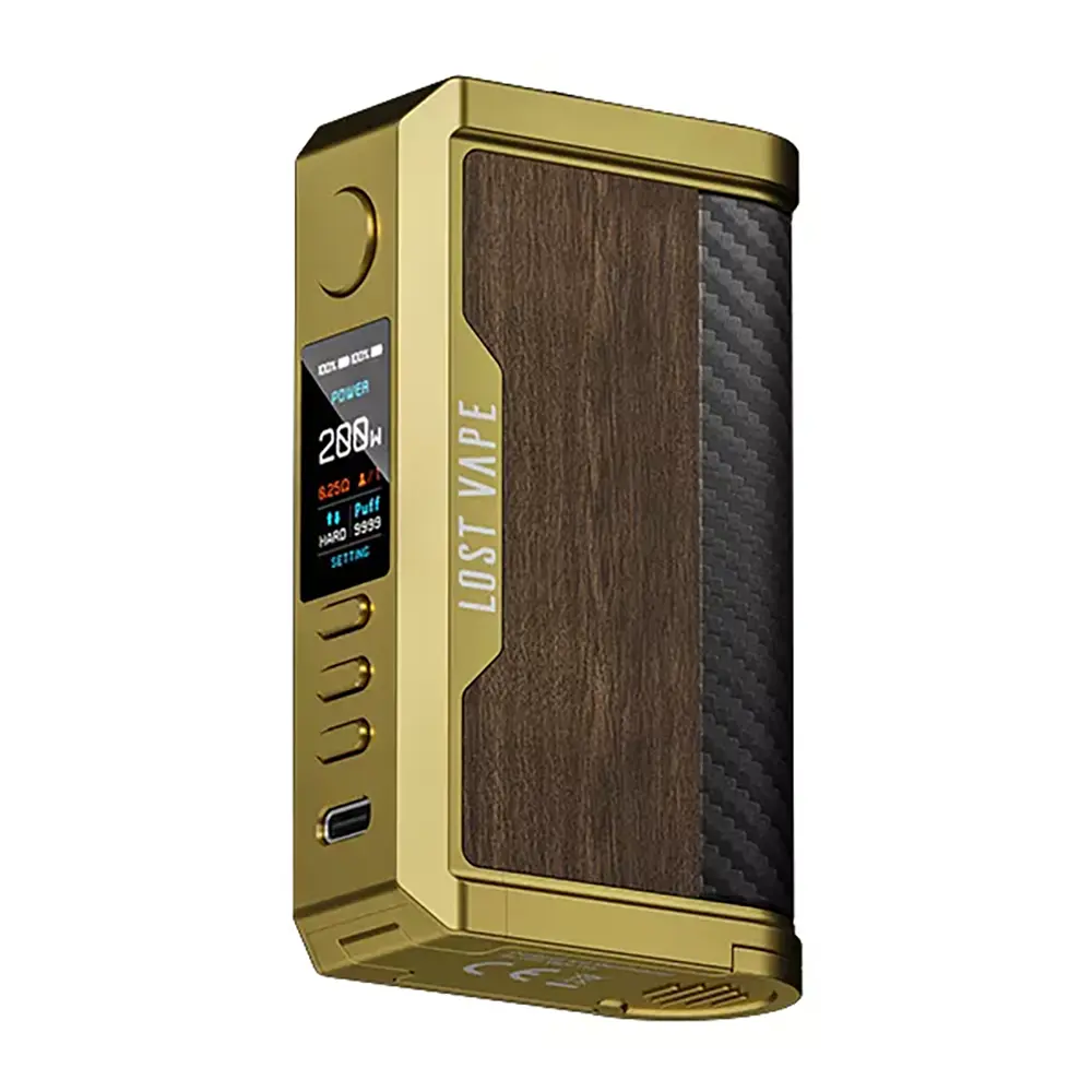 Lost Vape Centaurus Q200 Mod Gold Teak Wood