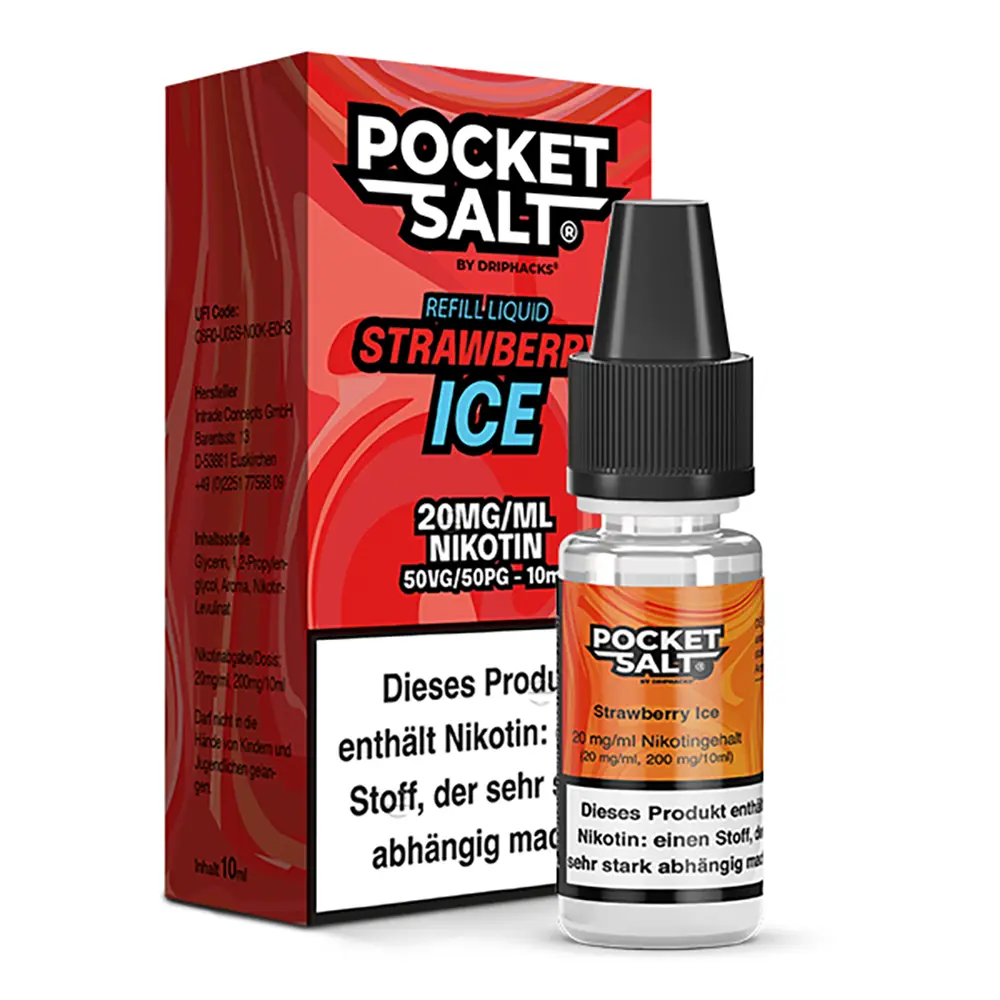 Pocket Salt Strawberry Ice Nikotinsalz Liquid 20mg