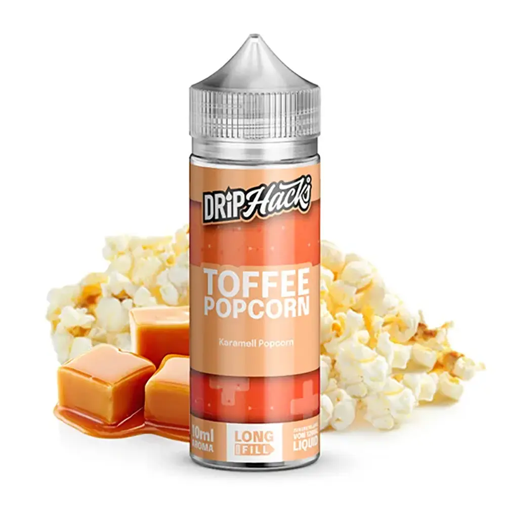 Drip Hacks Toffee Popcorn 10ml in 120ml Flasche 