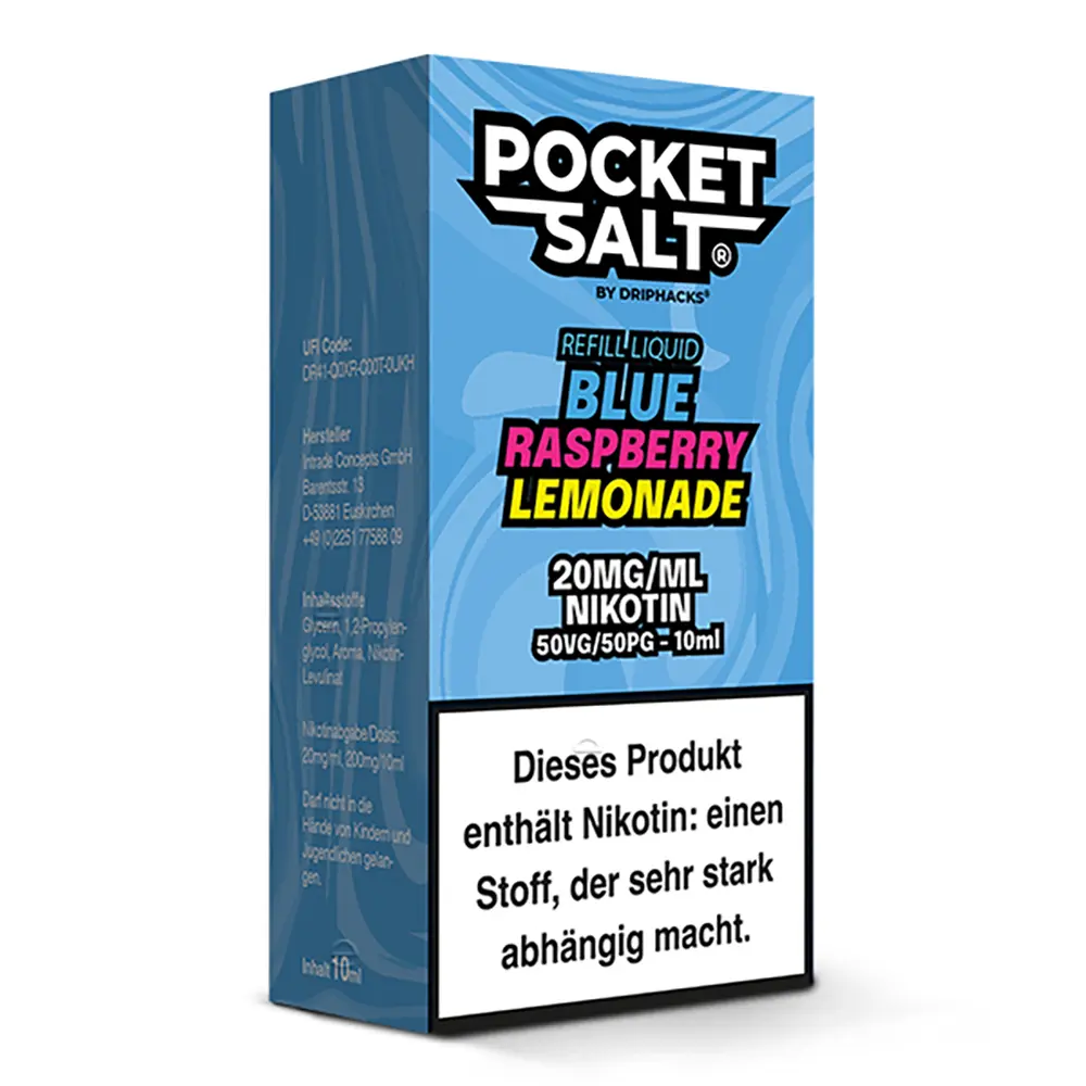 Pocket Salt Blue Raspberry Lemonade Nikotinsalz Liquid 20mg