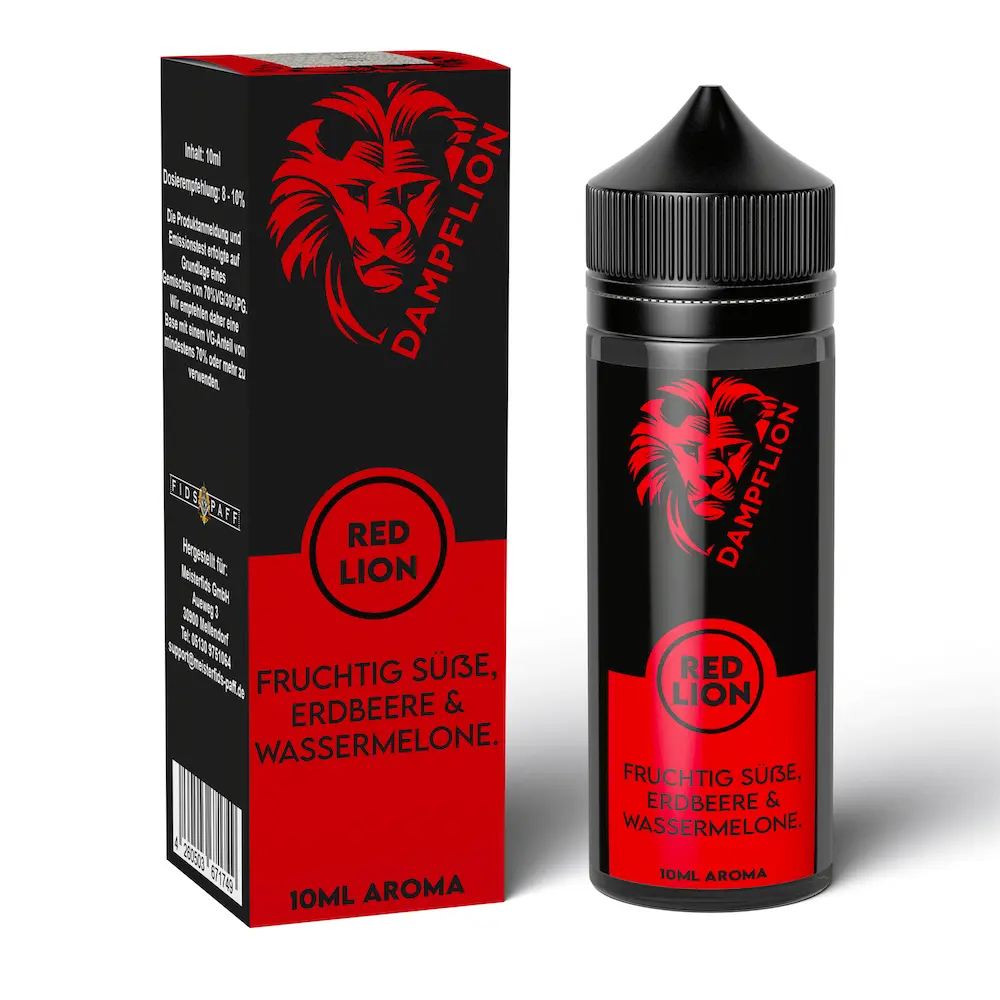 Dampflion Originals Red Lion 10ml Aroma in 120ml Flasche 