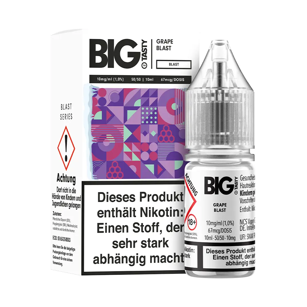 Big Tasty - Grape Blast - 10mg 10ml Nikotinsalz Overdosed Liquid 