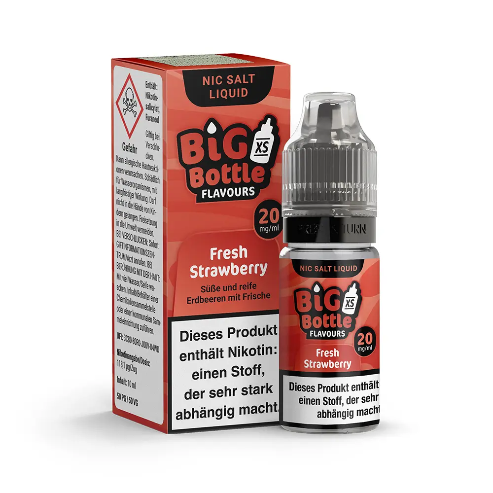 Big Bottle Flavours - Fresh Strawberry - 10ml 20mg Nikotinsalz  