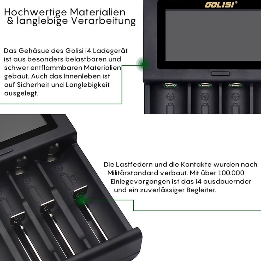 Golisi Intelligent i4 Ladegerät 4-Schacht /2A