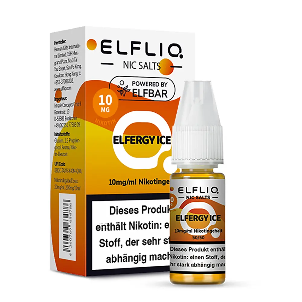 Elfliq by Elfbar Nikotinsalz - Elfergy Ice - Liquid 10mg 10ml - 