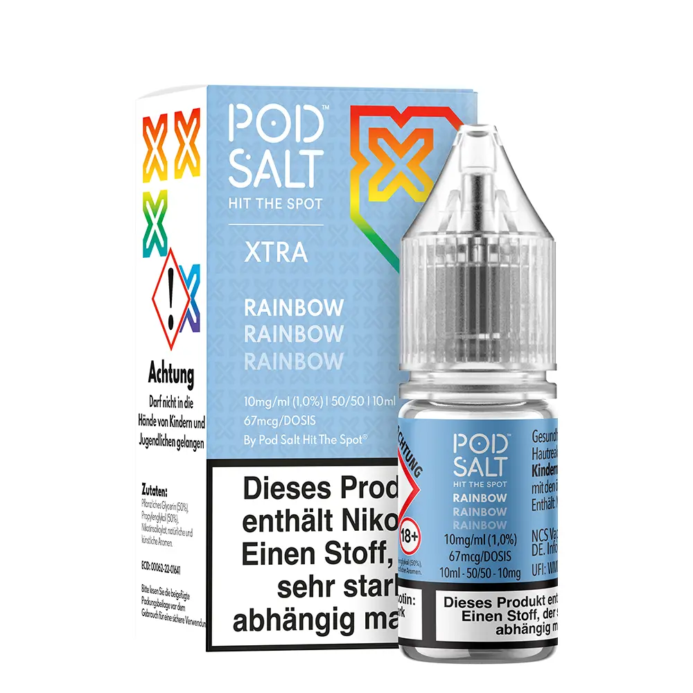 Pod Salt Xtra Nikotinsalz - Rainbow - Liquid 10mg 10ml 