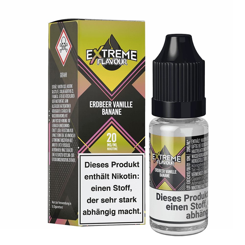 Extreme Flavour - Erdbeer Vanille Banane - 20mg 10ml Hybrid-Nikotinsalzliquid  C