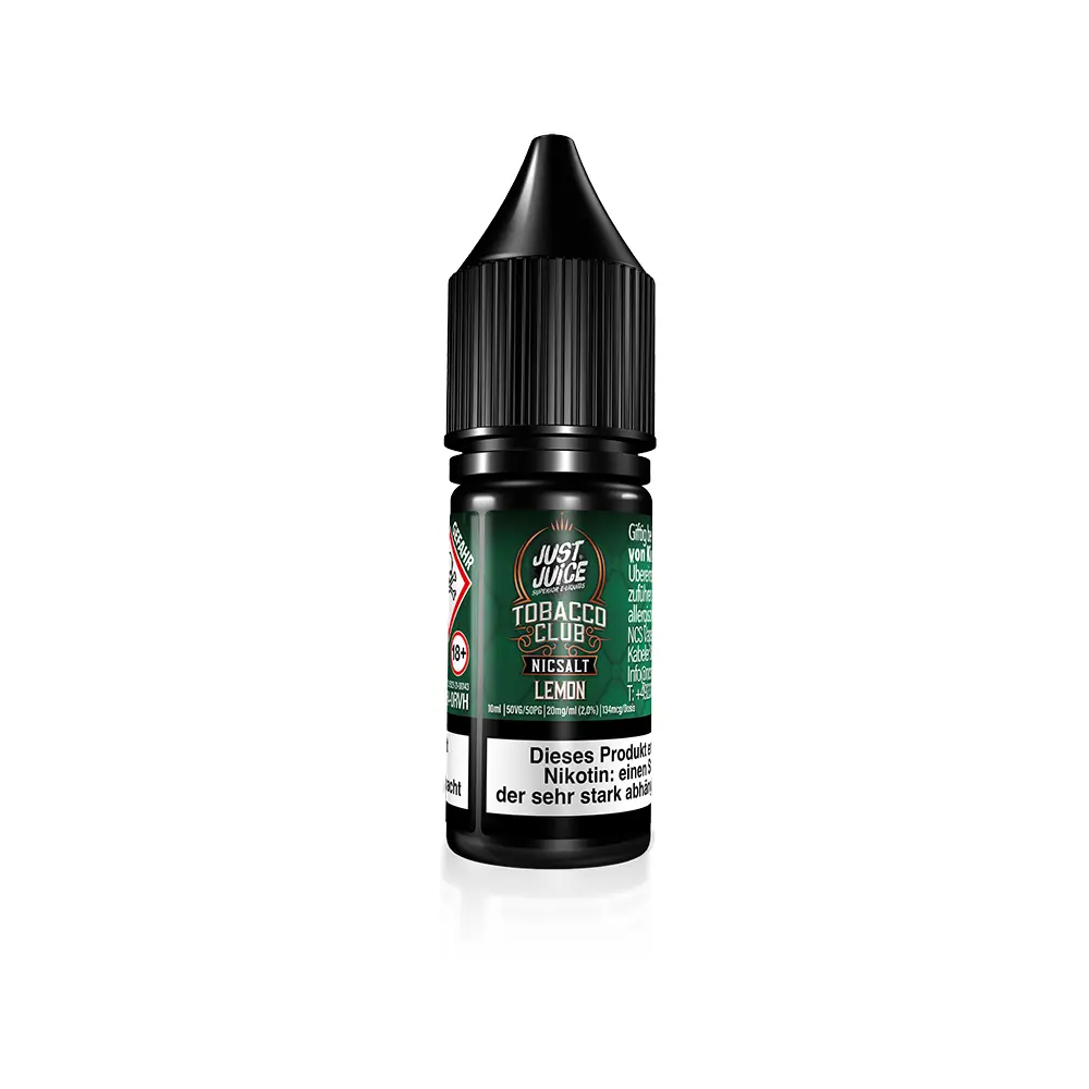 Just Juice Nikotinsalz - Tobacco Club Lemon - 10ml 20mg 