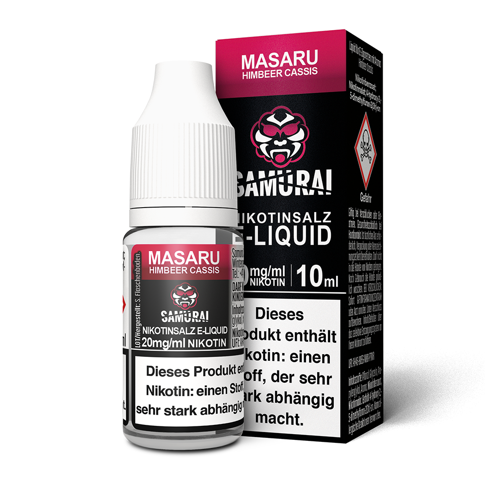 Samurai Masaru Himbeer Cassis Nikotinsalz Liquid 20mg