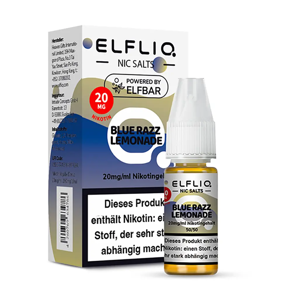 Elfliq by Elfbar Nikotinsalz - Blue Razz Lemoande - Liquid 20mg 10ml - 