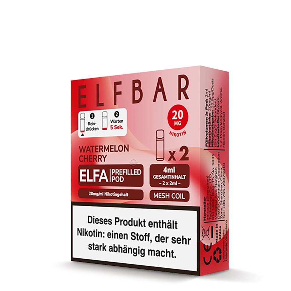 Elfbar Elfa Einweg Pod - Watermelon Cherry - 20mg Nikotinsalz