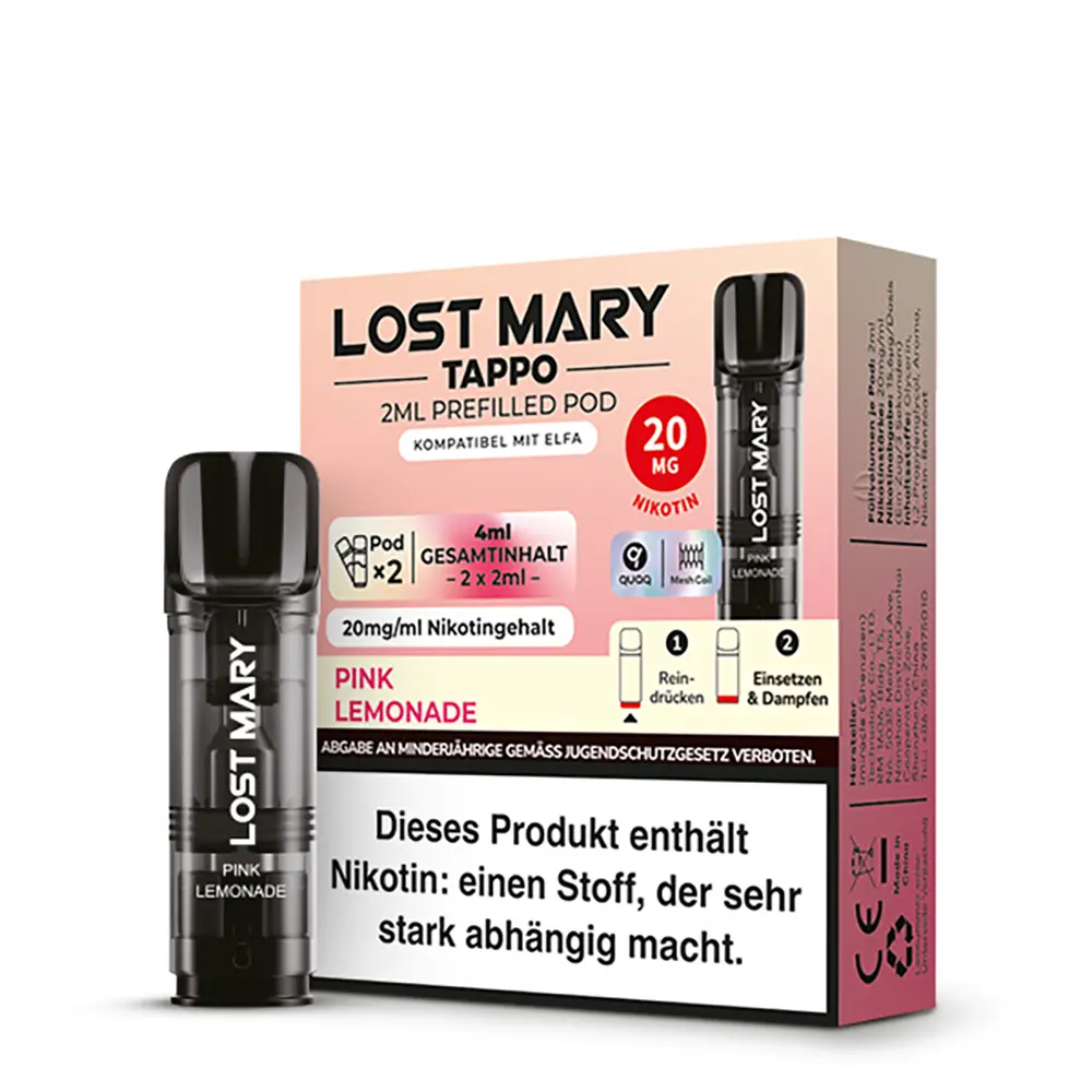 Lost Mary Tappo Pink Lemonade 20mg Nikotinsalz Pod