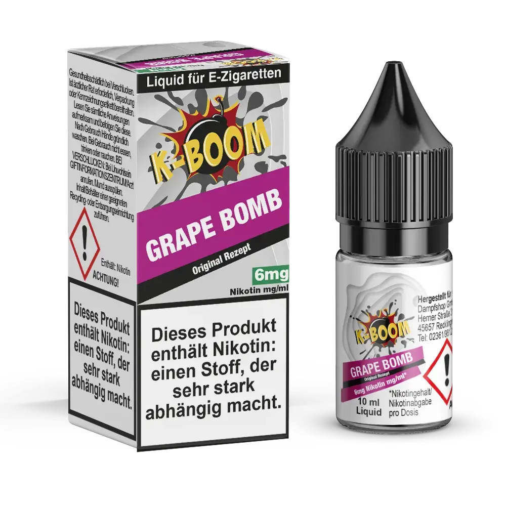 K-Boom Grape Bomb Liquid 6mg 10ml 