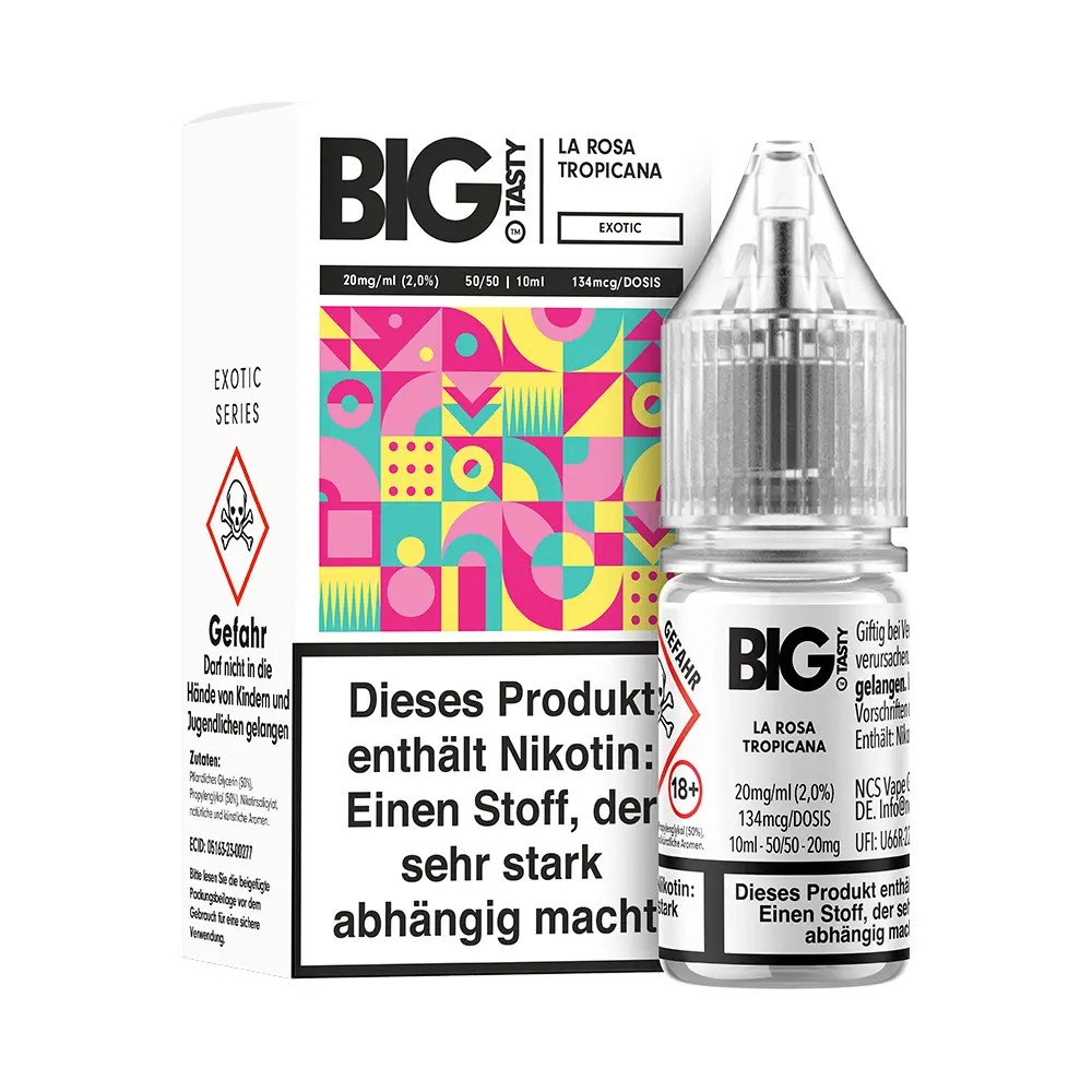 Big Tasty - La Rosa Tropicana - 20mg 10ml Nikotinsalz Overdosed Liquid 