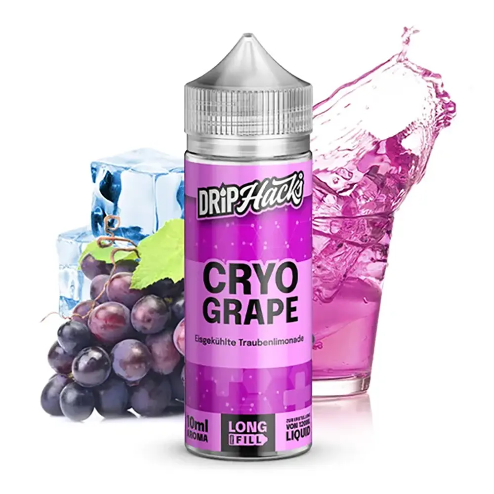 Drip Hacks Cryo Grape 10ml in 120ml Flasche 