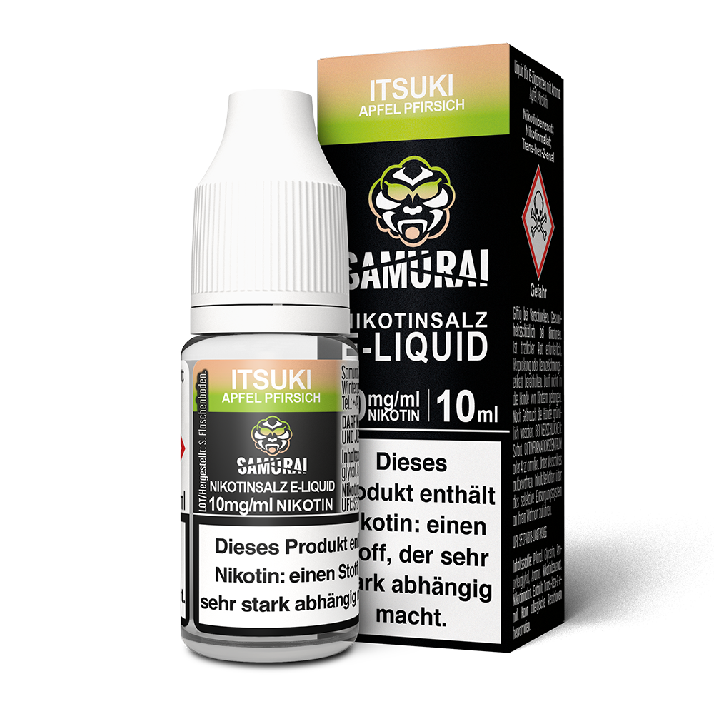 Samurai Itsuki Apfel Pfirsich Nikotinsalz Liquid 10mg