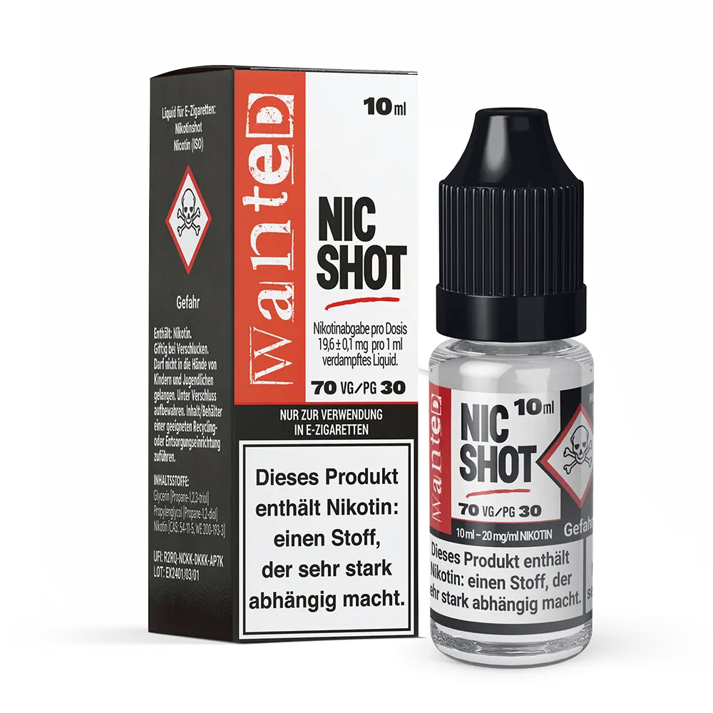 Wanted Shot 70/30 20mg/ml 10ml 