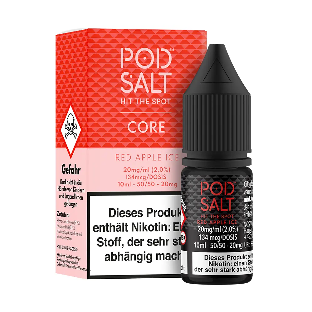 Pod Salt Core Nikotinsalz - Red Apple Ice - Liquid 20mg 10ml 