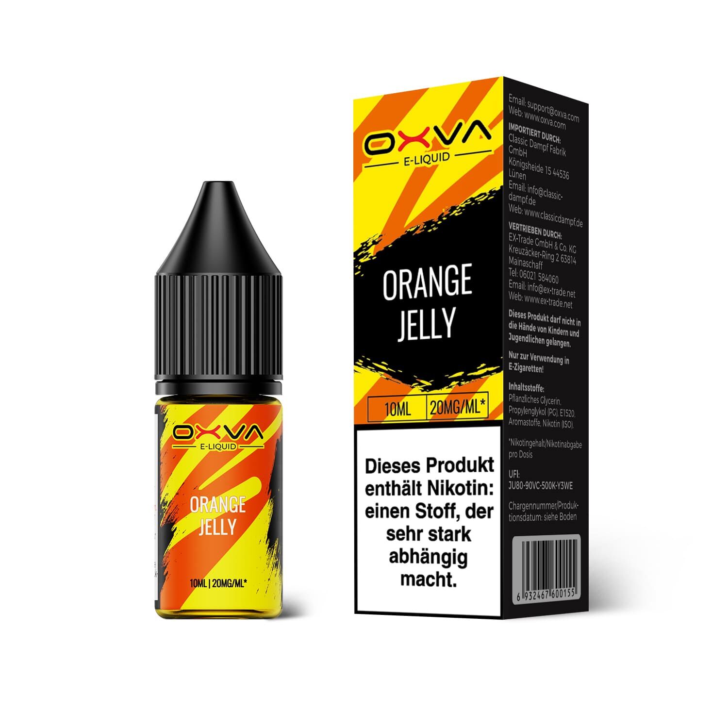 Oxva E-Liquid Nikotinsalz - Orange Jelly - 10ml Liquid 20mg 