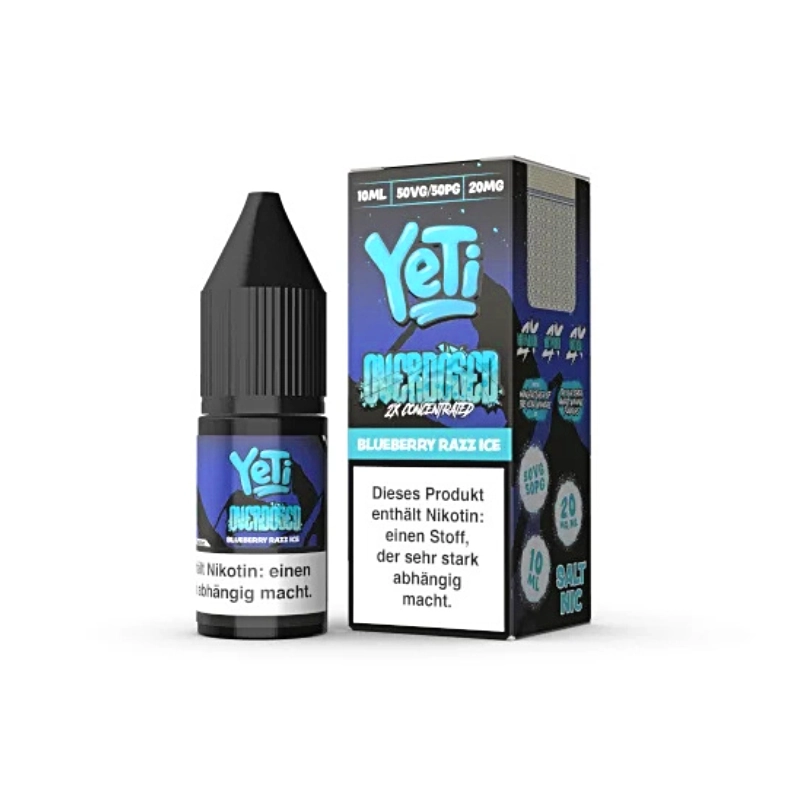 Liquid Blueberry Razz Ice - Yeti Overdosed Nikotinsalz