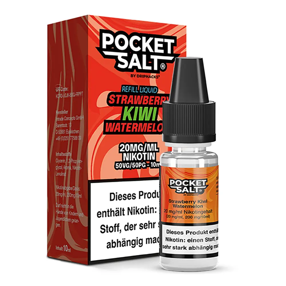 Pocket Salt Strawberry Kiwi Watermelon Nikotinsalz Liquid 20mg