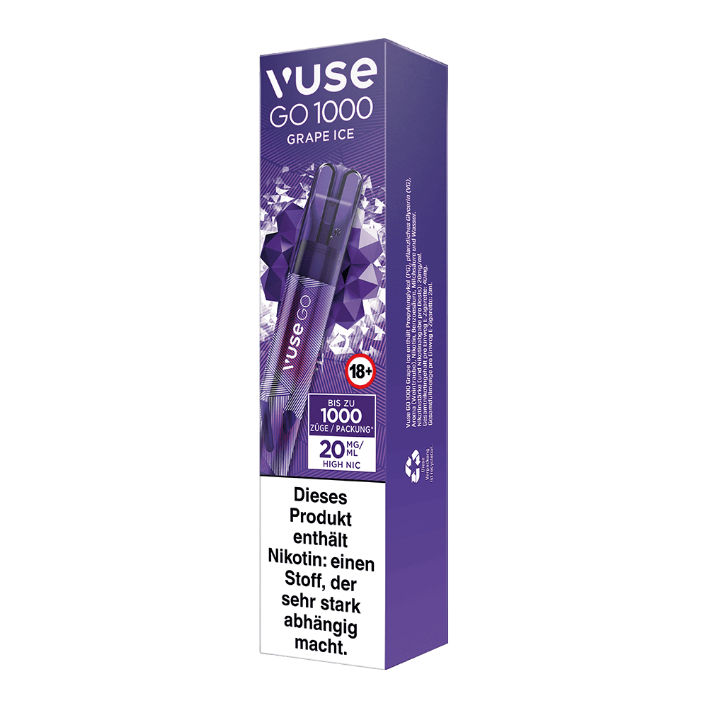 Vuse GO 1000 Grape Ice 20mg Einweg E-Zigarette 