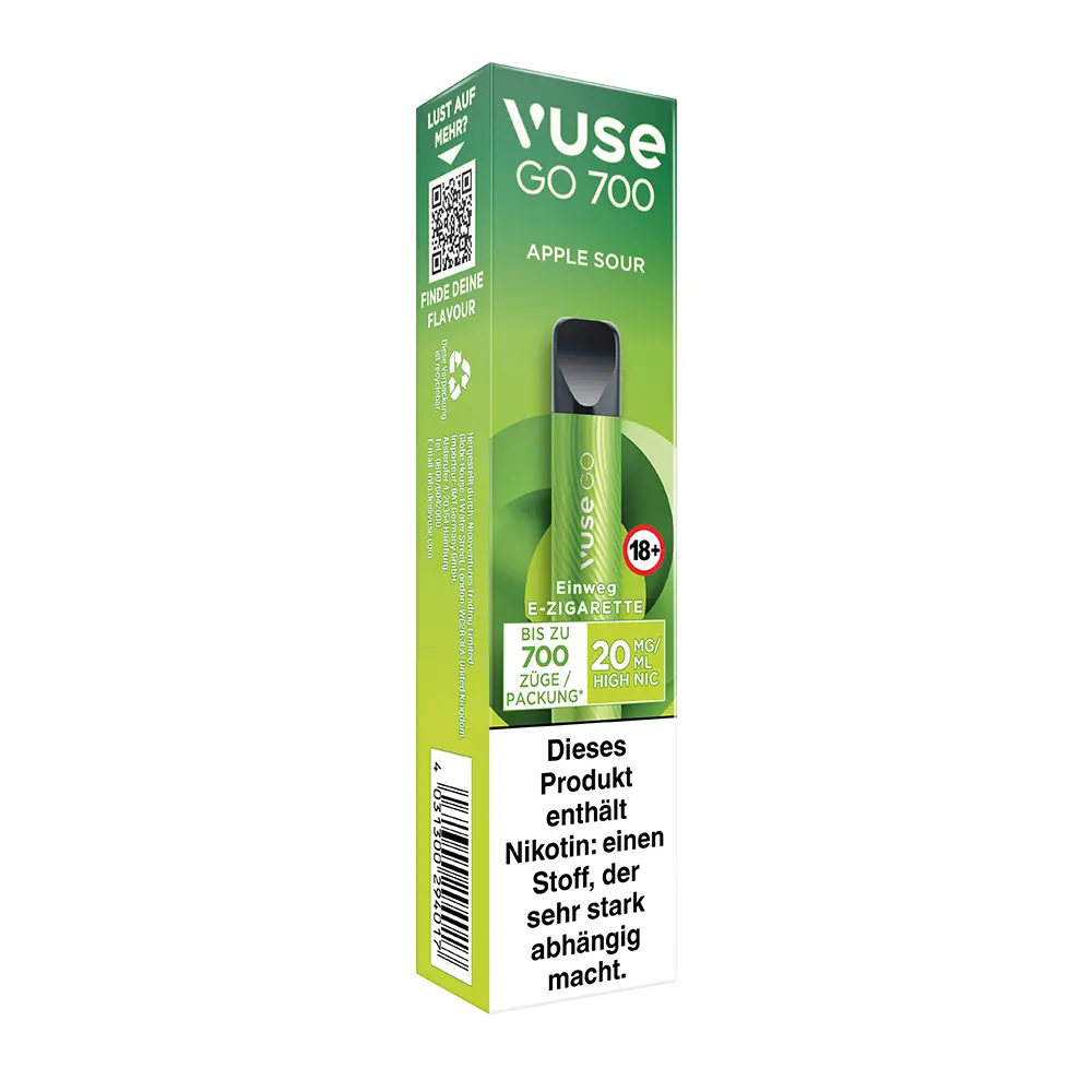 Vuse GO 700 Apple Sour 20mg Einweg E-Zigarette 