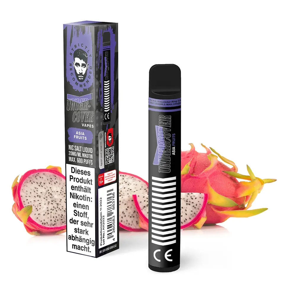 Undercover Vapes Asia Fruits 20mg Einweg E-Zigarette 