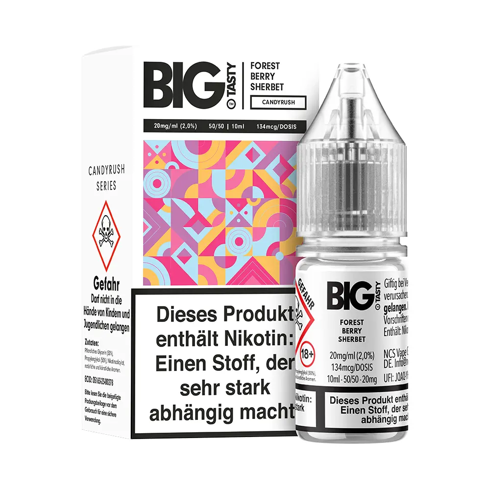 Big Tasty - Forest Berry Sherbet - 20mg 10ml Nikotinsalz Overdosed Liquid 