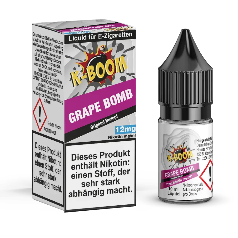 K-Boom Grape Bomb Liquid 12mg 10ml 